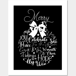 Merry Ornament in Light Font Posters and Art